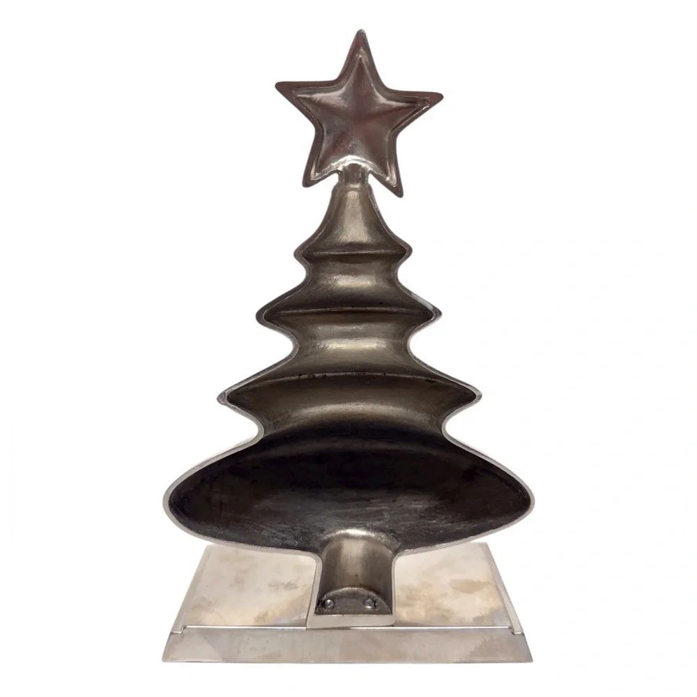 Silver Christmas Tree Stocking Holder